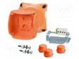 KOTELO: PALOSUOJA-X: 104MM - Y: 104MM - Z: 70MM - IP65,IP66 - ORANSSI - Kytkentärasiat - HENSEL-FK-0402 - 1