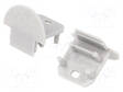 LED PROFIILIN PÄÄTYPALA - HARMAA - 2KPL - ABS - DEEP10 - Profiilit LED nauhoille - TOP-96090022 - 1