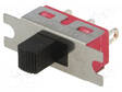 LIUKUKYTKIN - AS: 2 - SPDT - 2A/250VAC - ON-ON - RUUVI-RASTERI: 4,7MM - Mikrokytkimet - IC1105S1M1QE2 - 1