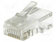 LIITIN: RJ45 - PISTOKE - PIN: 8 - CAT: 5E - SUOJAAMATTOMAT - 8P8C - JOHTOON - RJ liittimet - LOG-MP0002 - 1