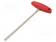 WRENCH: HEX KEY - HEX 6MM - OVERALL LEN: 182MM - KIND OF HANDLE: T - Kuusiokolo- ja TORX avaimet - WIHA.00922 - 1