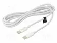 KAAPELI - USB 2.0 - USB C PISTOKE,MOLEMMIN PUOLIN - 1,5M - VALKOINEN - USB kaapelit ja adapterit - CU0342 - 1