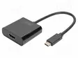 HDMI ADAPTERI -PISTORASIA,USB C PISTOKE - USB 3.2 GEN 1 - 150MM - HDMI, DVI, DisplayPort johdot - DA-70852 - 1