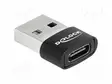 ADAPTERI - USB 2.0 - USB A PISTOKE,USB C RASIA - USB kaapelit ja adapterit - DELOCK-60002 - 1