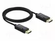 KAAPELI - DISPLAYPORT-PISTOKE,MOLEMMIN PUOLIN - TEKSTIILI - PIT: 2M - HDMI, DVI, DisplayPort johdot - DELOCK-81672 - 1