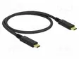 KAAPELI - USB C PISTOKE,MOLEMMIN PUOLIN - 0,5M - MUSTA - 24AWG,32AWG - USB kaapelit ja adapterit - DELOCK-83042 - 1