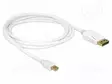 KAAPELI - DISPLAYPORT-PISTOKE,MINI DISPLAYPORT-PISTOKE - PIT: 2M - HDMI, DVI, DisplayPort johdot - DELOCK-83482 - 1