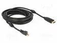 KAAPELI - HDMI-PISTOKE,MINI DISPLAYPORT-PISTOKE - PIT: 5M - MUSTA - HDMI, DVI, DisplayPort johdot - DELOCK-83732 - 1
