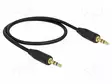 KAAPELI - JACK 3,5MM 3PIN PISTOKE,MOLEMMIN PUOLIN - 0,5M - MUSTA - Muut audio-videokaapelit - DELOCK-83742 - 1