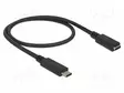 KAAPELI - USB C RASIA,USB C PISTOKE - 0,5M - MUSTA - HDCP,HDR - 10GBPS - USB kaapelit ja adapterit - DELOCK-85532 - 1