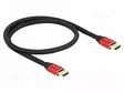 KAAPELI - HDMI-PISTOKE,MOLEMMIN PUOLIN - TEKSTIILI - PIT: 0,5M - HDMI, DVI, DisplayPort johdot - DELOCK-85772 - 1