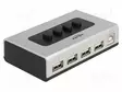SWITCH - USB 2.0 - MUSTA,HARMAA - MUOVI - OMINAISUUDET: HOT-PLUG,PNP - USB kaapelit ja adapterit - DELOCK-87762 - 1