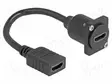 KAAPELI - HDMI-PISTORASIA,MOLEMMIN PUOLIN - HDCP,HDR - PIT: 0,2M - HDMI, DVI, DisplayPort johdot - DELOCK-87982 - 1