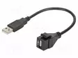 USB MODUULI - KEYSTONE - USB A RASIA,USB A PISTOKE - USB 2.0 - MUSTA - Tietokonetarvikkeet - muut - DN-93402 - 1