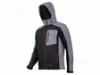 SOFT-SHELL JACKET - SIZE: M - MUSTA-GREY - WITH A HOOD - 310G/M2 - Työ- ja suojavaatteet - LAHTI-L4091602 - 1
