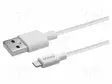 KAAPELI - APPLE LIGHTNING-PISTOKE,USB A PISTOKE - 1M - VALKOINEN - USB kaapelit ja adapterit - SAVKABELCL-192 - 1