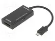 ADAPTERI - 0,14M - MUSTA - 3D,FULL HD 1080P - CABLEXPERT - USB kaapelit ja adapterit - A-MHL-002 - 1