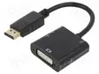 ADAPTERI - DISPLAYPORT 1.1 - 0,1M - TUKI: 1080P,FULLHD - MUSTA - HDMI, DVI, DisplayPort johdot - A-DPM-DVIF-002 - 1