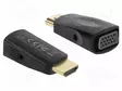 ADAPTERI - FULL HD 1080P - MUSTA - HDMI, DVI, DisplayPort johdot - DELOCK-61082 - 1