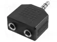 ADAPTERI - JACK 3,5MM 3PIN PISTOKE,JACK 3,5 MM PISTORASIA X2 - Muut audio-videokaapelit - CA1002 - 1
