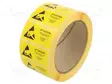 ITSELIIMAUTUVA ETIKETTI - ESD - 50X25MM - 1000KPL - RULLA - ESD teipit ja etiketit - ATS-055-0002 - 2