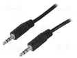 KAAPELI - JACK 3,5MM 3PIN PISTOKE,MOLEMMIN PUOLIN - 5M - MUSTA - Muut audio-videokaapelit - CA1052 - 1