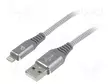 KAAPELI - CABLEXPERT - USB 2.0 - KULLATTU - 1M - HARMAA - 480MBPS - USB kaapelit ja adapterit - CC-USB2B-AMLM-1WB2 - 1