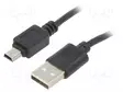 KAAPELI - USB 2.0 - USB A PISTOKE,USB B PIENOISPISTOKE - 1M - MUSTA - USB kaapelit ja adapterit - AK-USB-22 - 1