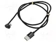 KAAPELI - USB 2.0 - USB A PISTOKE,USB C KULMALIITIN - 1M - MUSTA - USB kaapelit ja adapterit - CU0192 - 1