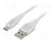 KAAPELI - CABLEXPERT - USB 2.0 - USB A PISTOKE,USB C PISTOKE - 2M - USB kaapelit ja adapterit - CC-USB2B-AMCM-2BW2 - 1