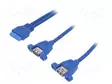 KAAPELI: USB-USB - USB 3.0 19PIN,USB A-PISTORASIA X2 - 0,65M - Tietokonetarvikkeet - muut - AK-CA-62 - 1