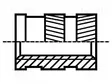 KIERREINSERTTI - MESSINKI - ILMAN PINNOITETTA - M8 - BN 1052 - Kierreinsertit - B8BN1052 - 1