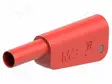 LABORATORY CONNECTOR: 4MM BANANA - 32A - 1KV - PUNAINEN - NICKEL PLATED - Banaaniliittimet 4mm - SLM-4N-46-22 - 2