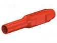 LABORATORY CONNECTOR: 2MM BANANA - PLUG - PUNAINEN - GOLD-PLATED - Ø: 2.7MM - Banaaniliittimet 2mm - MS205-S-22 - 2