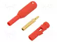 LABORATORY CONNECTOR: 2MM BANANA - SOCKET - 38.2MM - PUNAINEN - INSULATED - Banaanijatkoliittimet - MS255-B-22 - 1