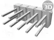 LIITIN: PIN - PIN-LIITIN - UROS - PIN: 10 - THT - C-GRID - SUORA - 3A - 2X5 - Piikkirimaliittimet - MX-10-89-7102 - 1