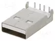 LIITIN: USB A - PISTOKE - PCB - THT - PIN: 4 - 90° KULMA - USB 2.0 - USB liittimet - KEYS932 - 1