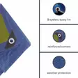TARPAULIN - BLUE/KHAKI - STRONG - 2 x 2 m - Pressut ja peitteet - 110-0202 - 4