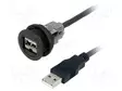 USB-PISTORASIA - 22MM - HAR-PORT - Ø22,3MM - IP20 - MUSTA - PIT: 1,5M - Taulukytkimien lisävarusteet - 09454521962 - 1