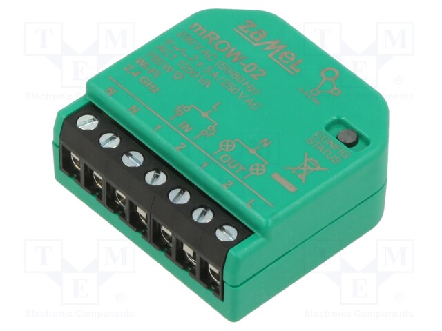 2-KANAVAINEN OHJAIN - SMART HOME - RASIA-ASENNUS - 230VAC - IP20 - SUPLA - IN: 2 - Rakennusautomatiikka - MROW-02 - 1