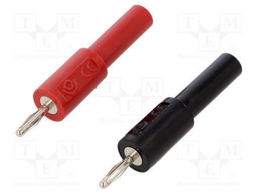 LABORATORY CONNECTOR: 2MM BANANA - ADAPTER - 36A - 70VDC - PLUG-IN - Banaaniliittimet 2mm - POM-72914-02 - 1