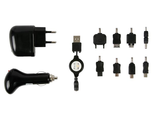 3-IN-1 USB CHARGER SET INCLUDING 8 PLUGS - Hakkuriteholähteet - PSSE12 - 1