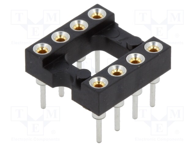 4+4 POS. FEMALE DIL VERTICAL THROUGHBOARD IC SOCKET - IC kannat - holkki - D2808-42 - 1