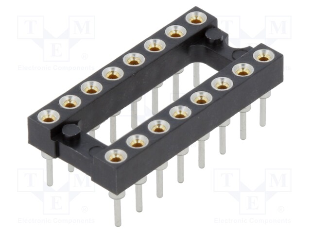 8+8 POS. FEMALE DIL PYSTYMALLI THROUGHBOARD IC SOCKET - IC kannat - holkki - D2816-42 - 1