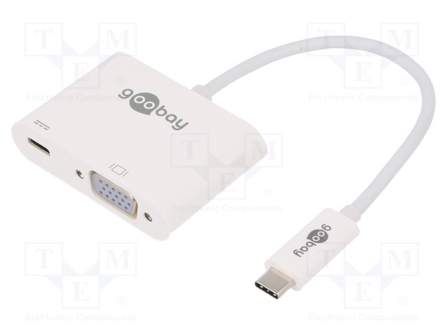 ADAPTERI - USB 3.0 - 0,15M - VALKOINEN - FULL HD 1080P - 60W - USB kaapelit ja adapterit - USB.C-ADAP-12 - 1