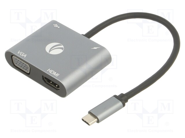 ADAPTERI - USB 2.0,USB 3.0 - NIKKELÖITY - 0,15M - MUSTA - PVC - 480MBPS - USB kaapelit ja adapterit - CU4512 - 1