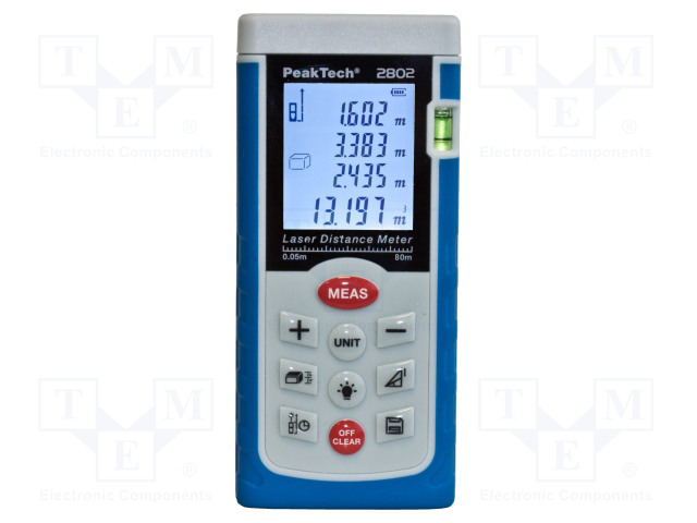 ETÄISYYSMITTARI - LCD - 0,05÷80M - MITT.TARKK: ±2MM - 130G - Etäisyysmittarit - PKT-P2802 - 1