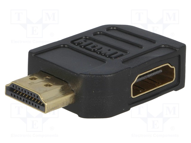 HDMI ADAPTERI -PISTORASIA,HDMI-PISTOKE 270° VASEN/OIKEA - HDMI, DVI, DisplayPort johdot - MA.1700.2342 - 1