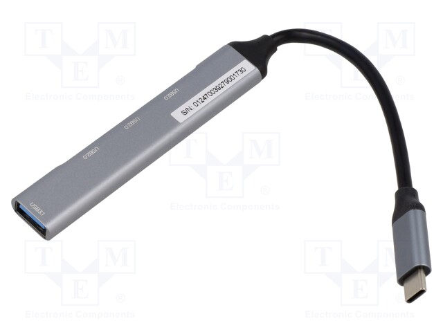USB HUB - USB A-PISTORASIA X4,USB C-PISTOKE - USB 2.0,USB 3.1 - Tietokonetarvikkeet - muut - UHB-CM-U3P1U2P3-02 - 1
