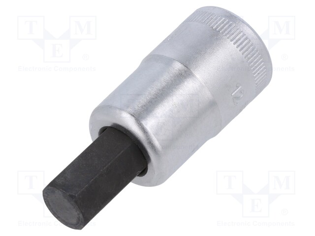 HYLSY - KUUSIOTAPPIAVAIN,HYLSY-HEX 12MM - 1/2" - KÄRJEN PIT: 60MM - Hylsyavaimet - ST-3050012 - 1